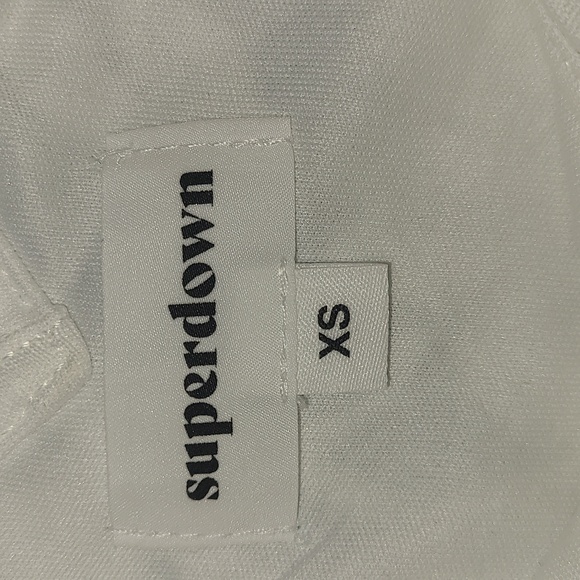 Superdown Cream Floral Mesh Lined Halter Top - Picture 5 of 5